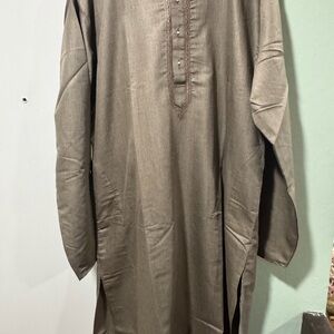 Brown Long Sleeve Kurta and Pajama